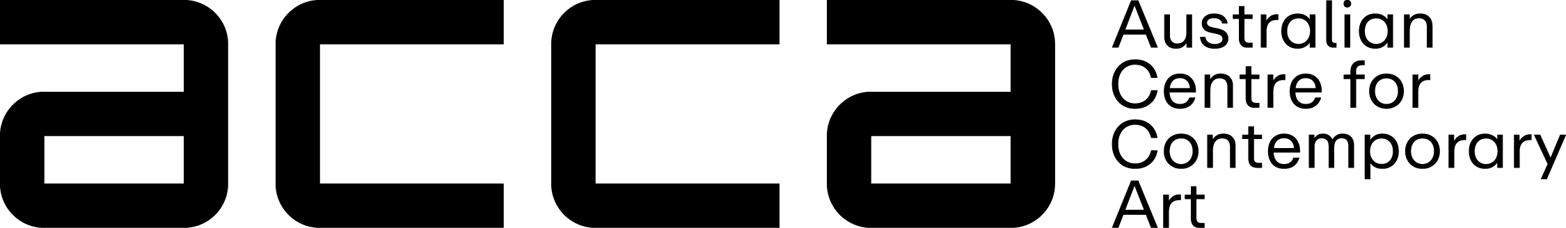 ACCA logo with text Australian Centre for Contemporary Art.
