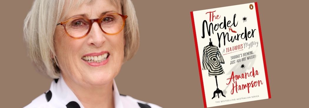 Photo of Amanda Hampson with book cover