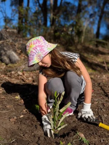 girl gardening