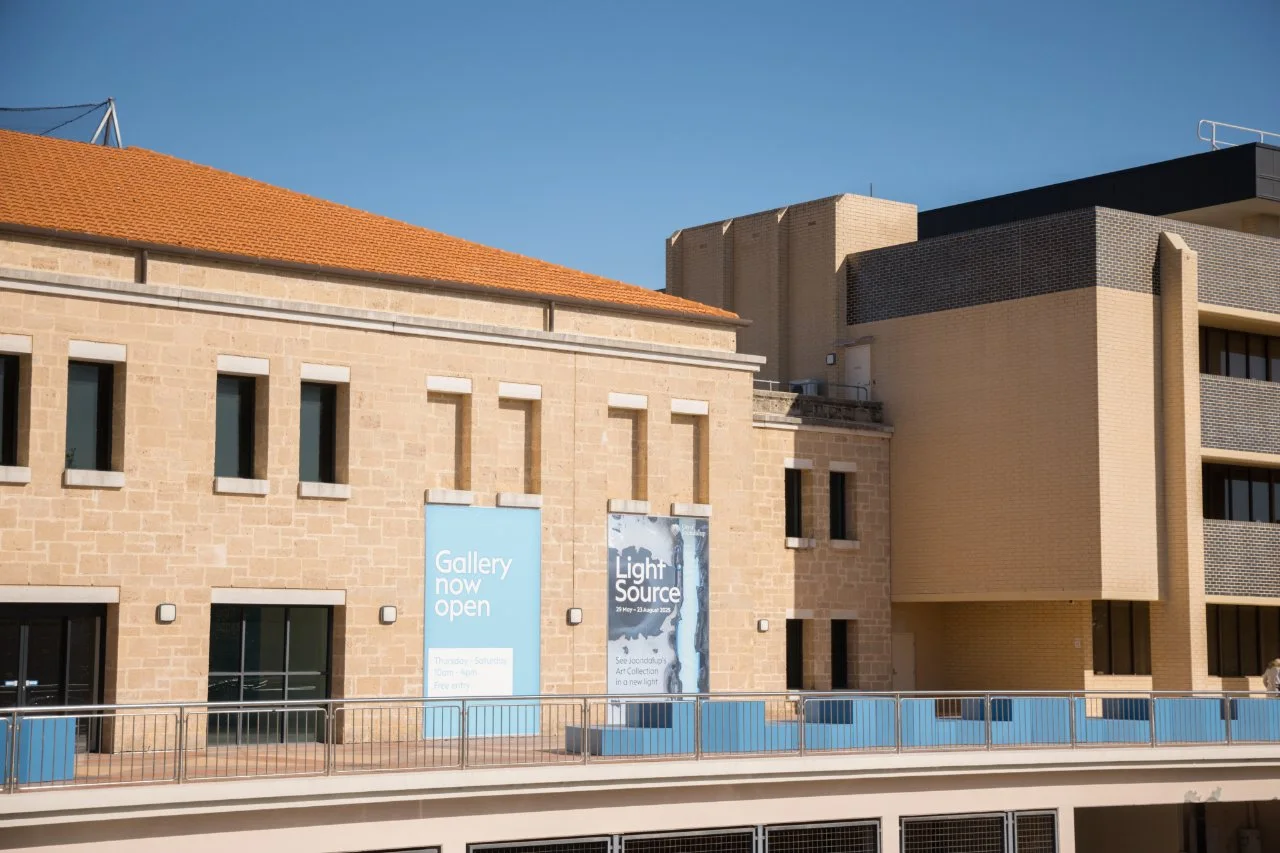 The view from outside Joondalup Contemporary Art Gallery