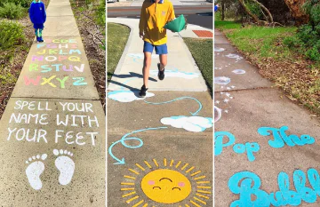 Decorative wayfinders encourage walking to Marmion Primary School