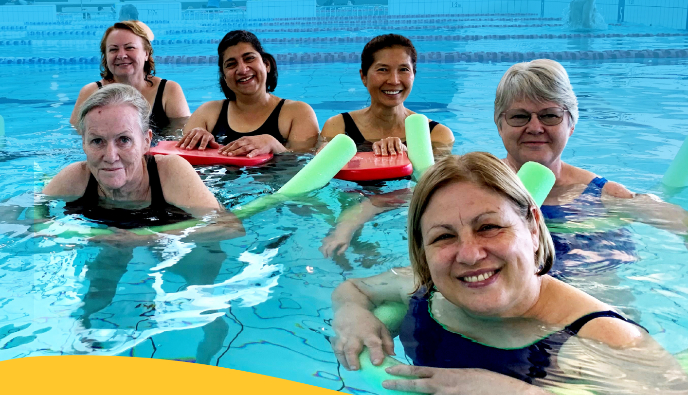 Ladies in a swimming pool