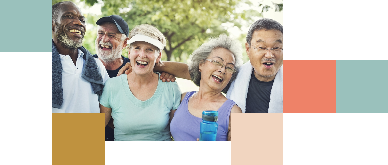A group of people laughing 