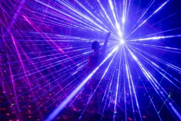 Lasers at a light show