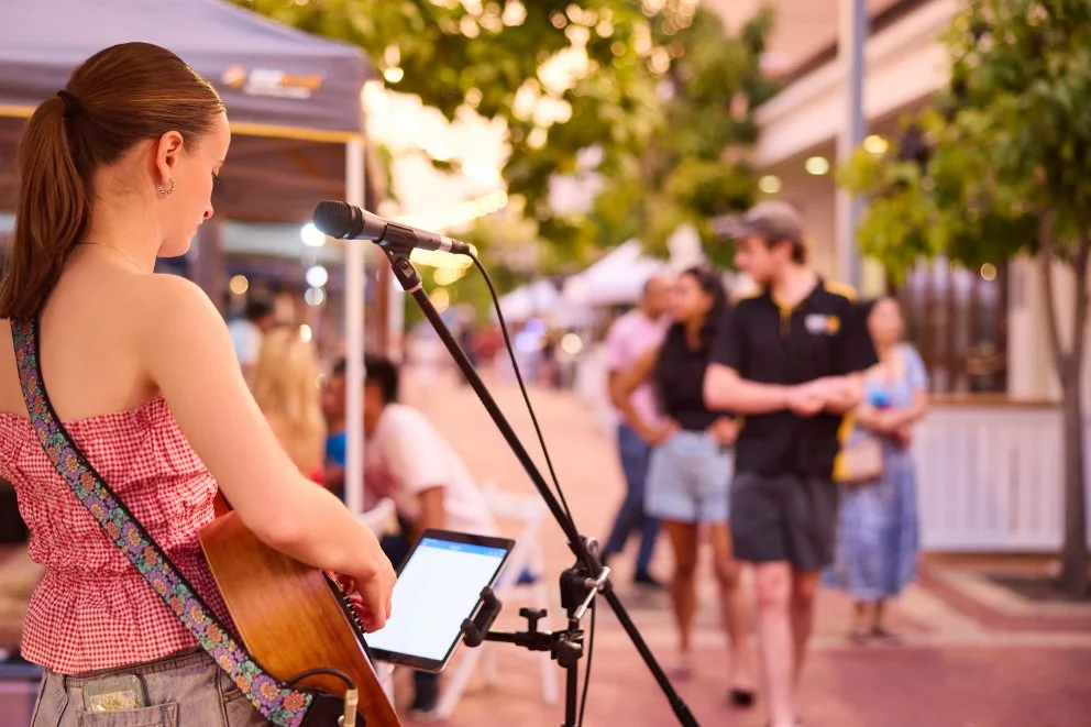 girl playing guitar