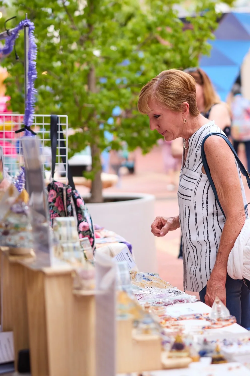 lady looking at market