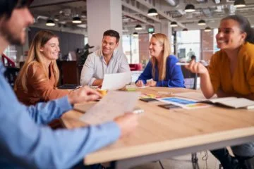 People meeting in a cafe