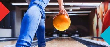 Image of someone ten pin bowling