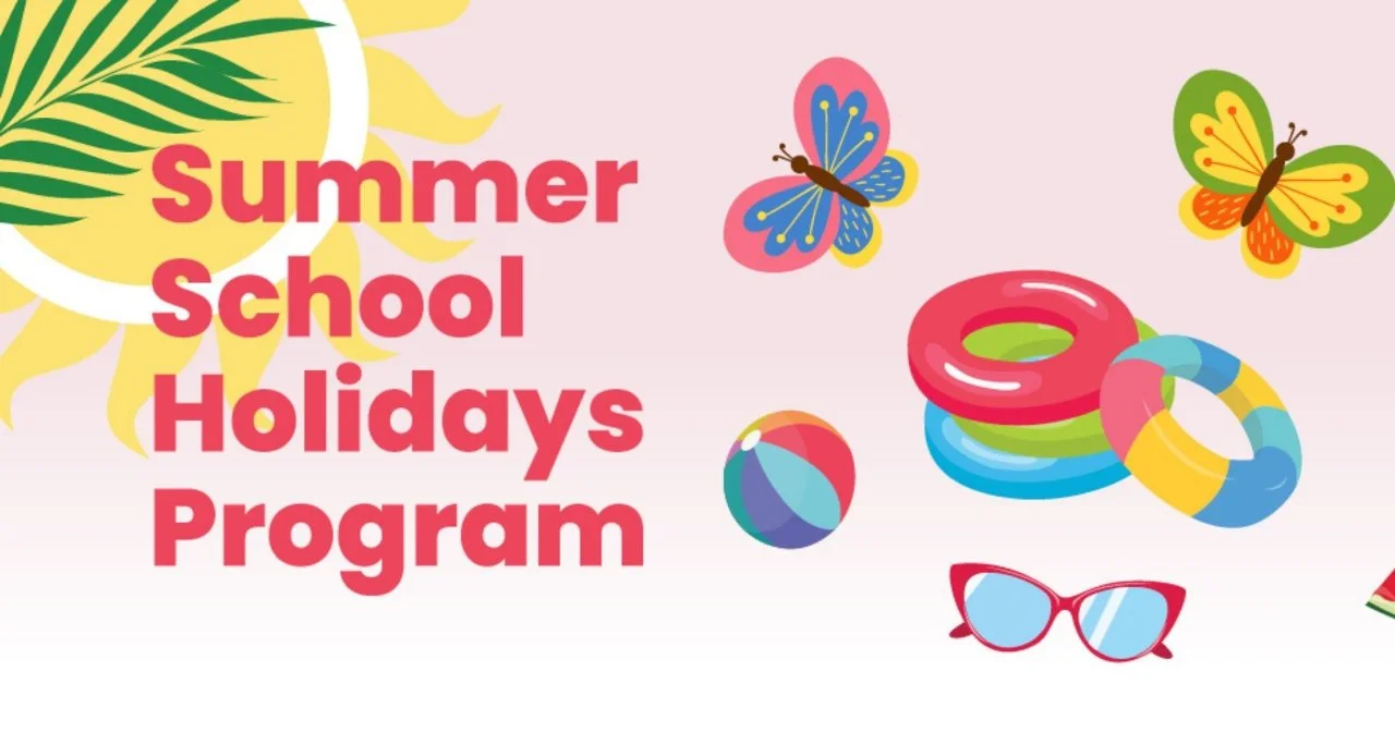 Summer school holidays banner