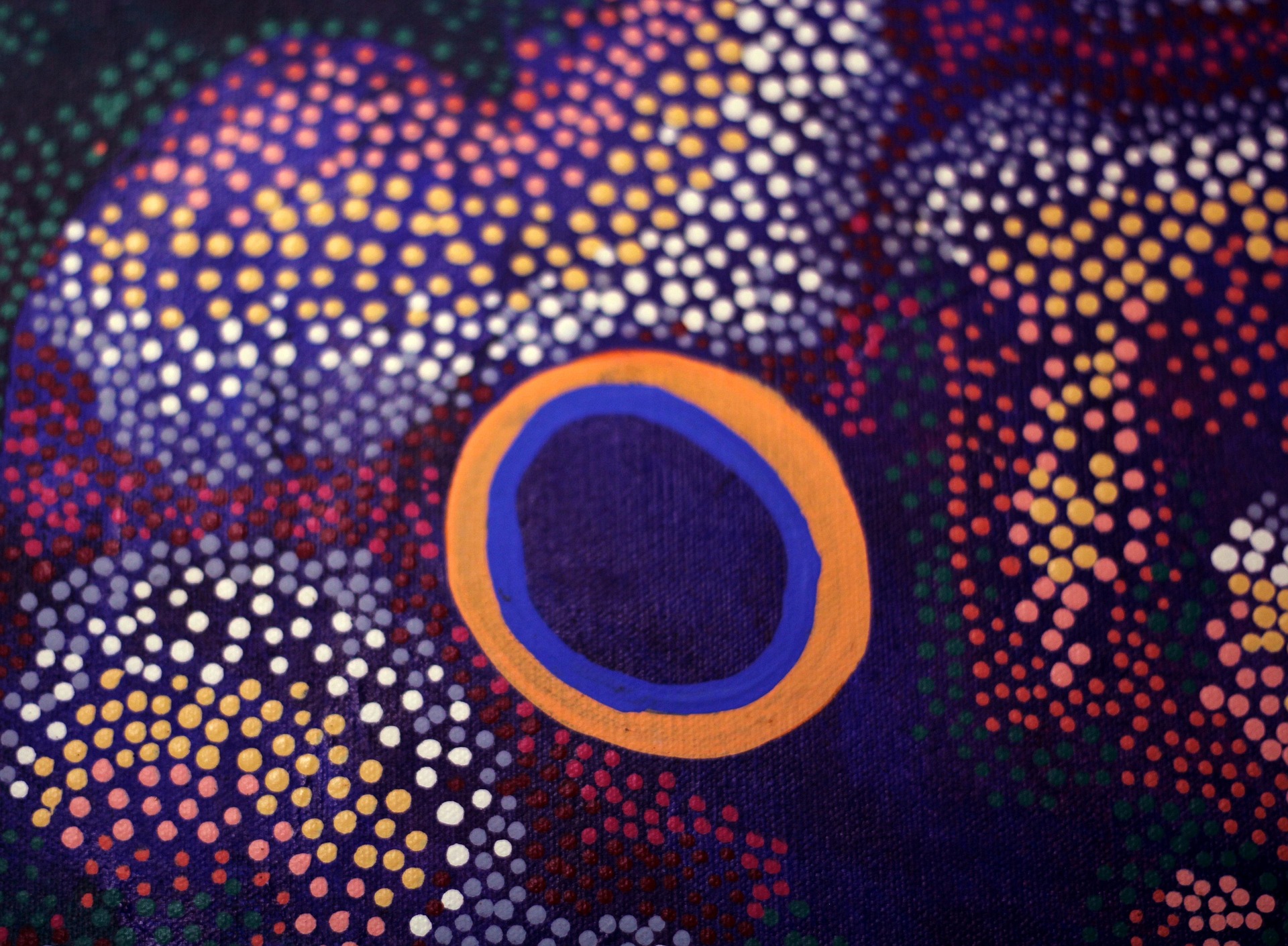 Colorful Aboriginal Artwork by Twisted Frog artist