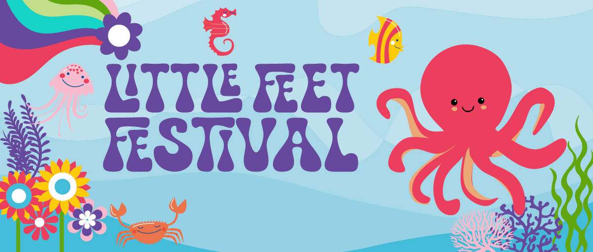 Decorative banner for Little Feet Festival