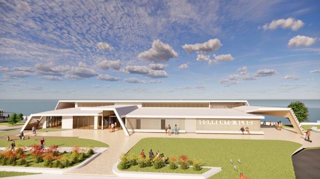 Artist impression drawing of the proposed Sorrento Surf Life Saving Club facility
